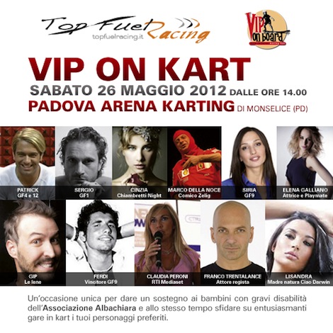 VIP ON KART: scendi in pista con Sinfonia Lab e gli amici di VIP ON BOARD